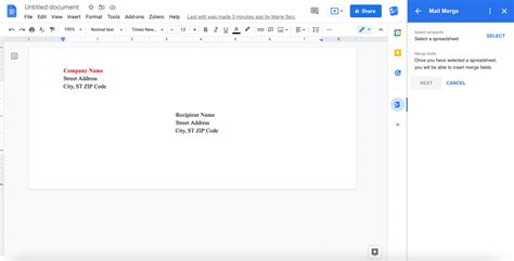 can i print envelopes from google docs